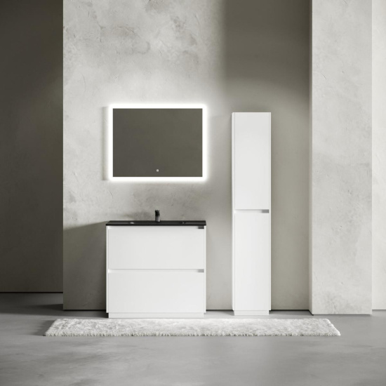 Тумба с раковиной Sancos Libra Floor 90 белый глянец, напольная