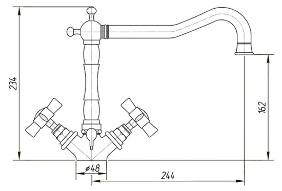 Смеситель для кухни Migliore Princeton 18297 медь