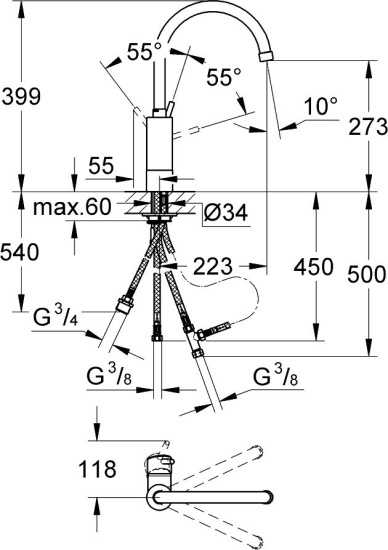 Смеситель для кухни Grohe Concetto New 32666001 хром