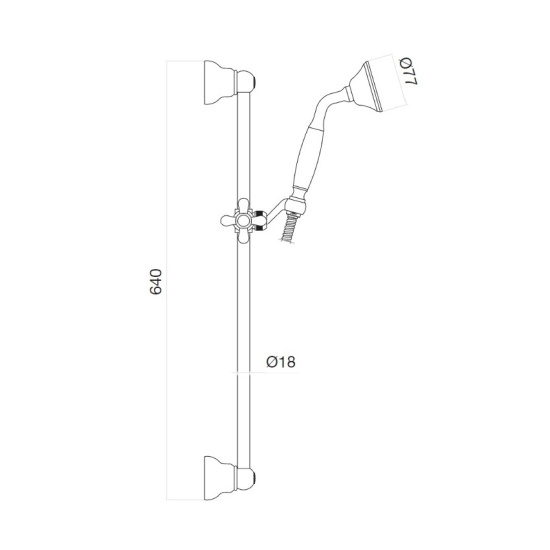 Душевой гарнитур Webert Shower Set AC0385010, золото