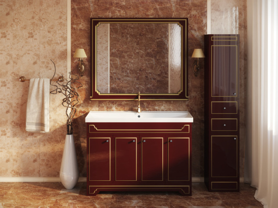 Зеркало Misty Praga 120 бордо патина