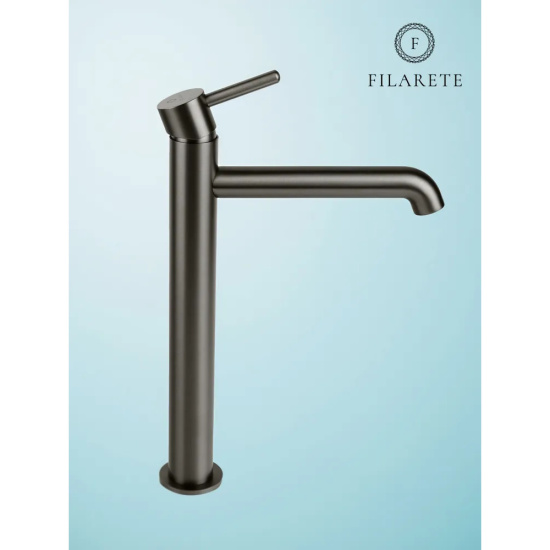 Смеситель для раковины высокий Filarete Roun FL6020BG, графит