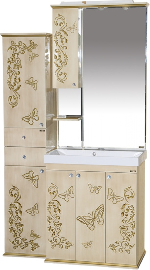 Пенал Misty Бабочка 35 L бежевый, патина