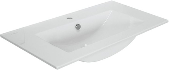 Мебель для ванной Comforty Франкфурт 90, дуб шоколадно-коричневый, белая раковина