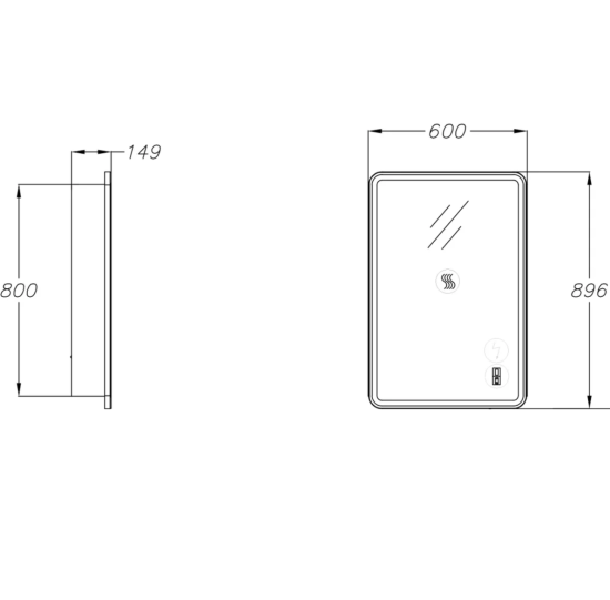 Мебель для ванной Opadiris Элеганс 60