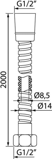 Душевой шланг Iddis A50211 2.0 200 см
