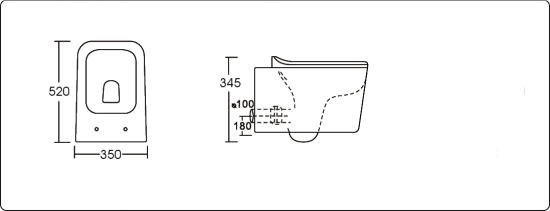 Подвесной унитаз CeramaLux 037