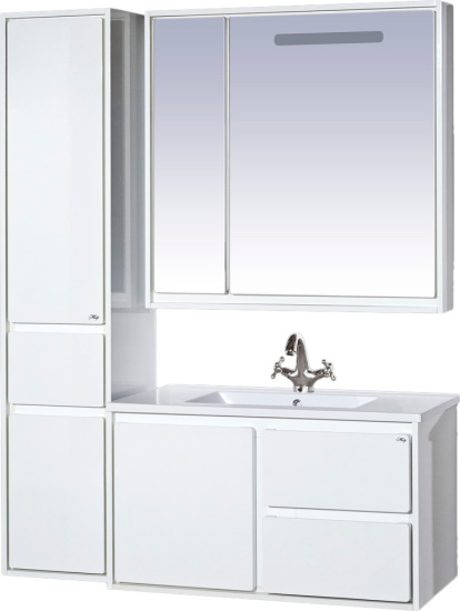Мебель для ванной Misty Барселона 90 белая эмаль