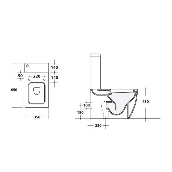 Унитаз-компакт Ceramica ala Simply с сидением микролифт