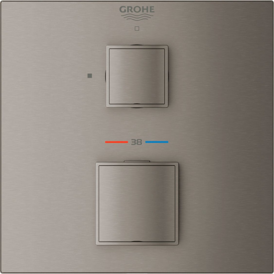 Смеситель для душа Grohe Grohtherm Cube 24153AL0 термостат, темный графит