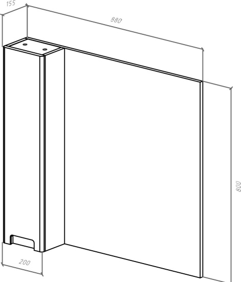 Зеркало Bellezza Пегас 90 L бежевое