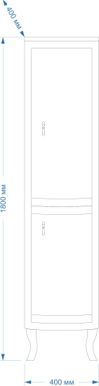 Пенал Misty Дайна белая эмаль R