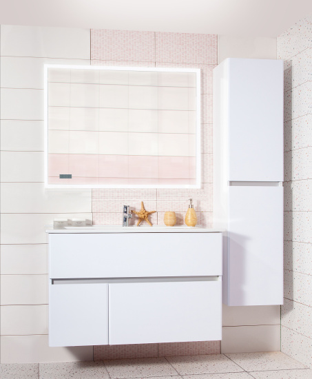 Тумба с раковиной Бриклаер Мальта 105 белая