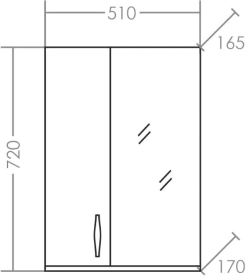 Зеркало СанТа Верона 50 L
