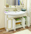 Зеркало Sanflor Каир 120 белое, золотая патина