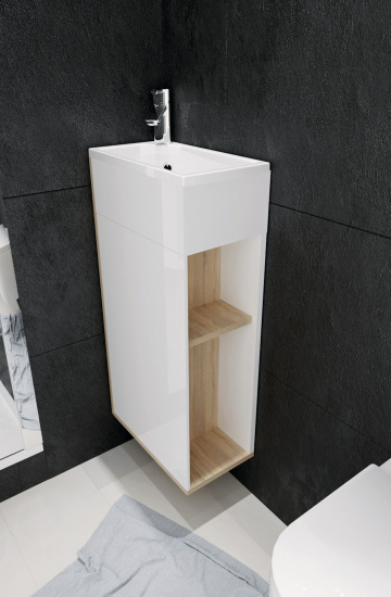 Мебель для ванной 1MarKa Laura 40П подвесная, дуб сонома