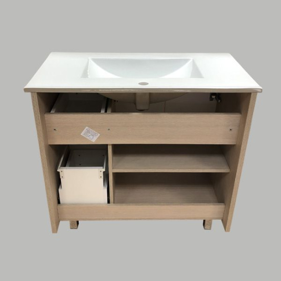 Тумба с раковиной Comforty Тулуза 90, напольная, сосна лоредо