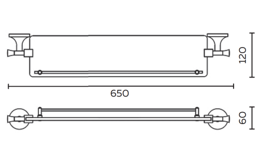Полка для ванной Altrobagno Corposo 082805 Or