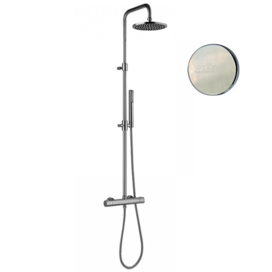 Душевая стойка Webert Elio EL980507345METAL с термостатом, никель