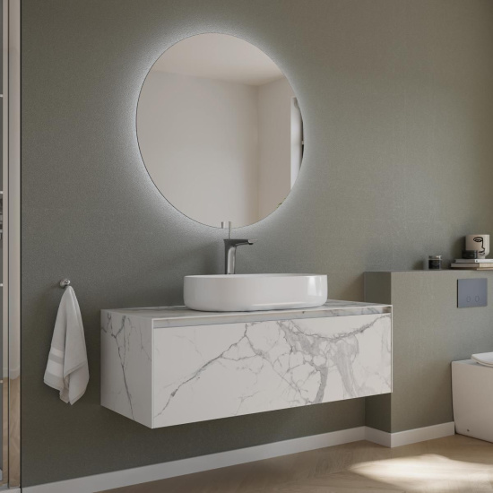 Тумба с раковиной Sancos Stone 120 Statuario white