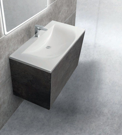 Тумба с раковиной Cezares Premier HPL 100 BLUM EST manganese