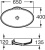 Накладная раковина Roca Urbi 327229000 65 см