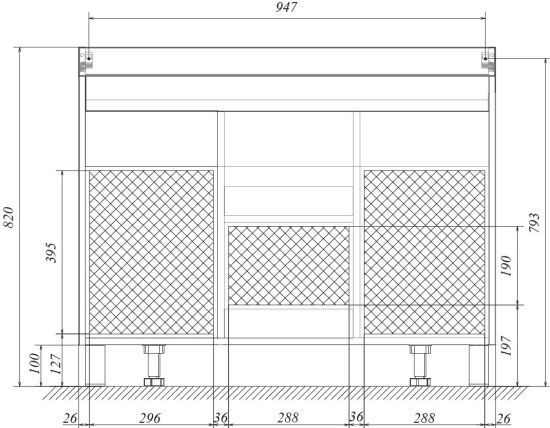 Тумба с раковиной 1MarKa Cube 100Н с бельевой корзиной