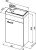 Тумба с раковиной Aquanet Нота 40 L, Moduо