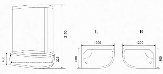 Душевая кабина Parly B120 L