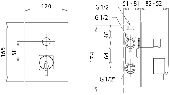 Смеситель для ванны Migliore Kvant Gold 25406, термостат