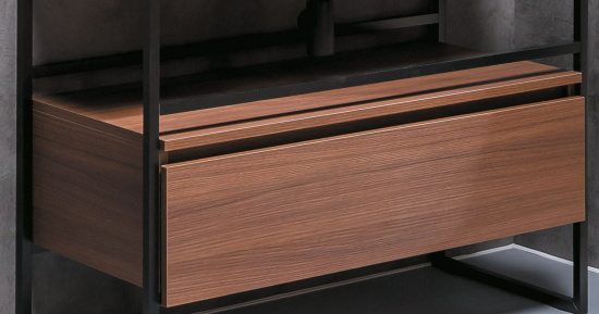 Тумба с раковиной Armadi Art Loft 100 dark wood, напольная