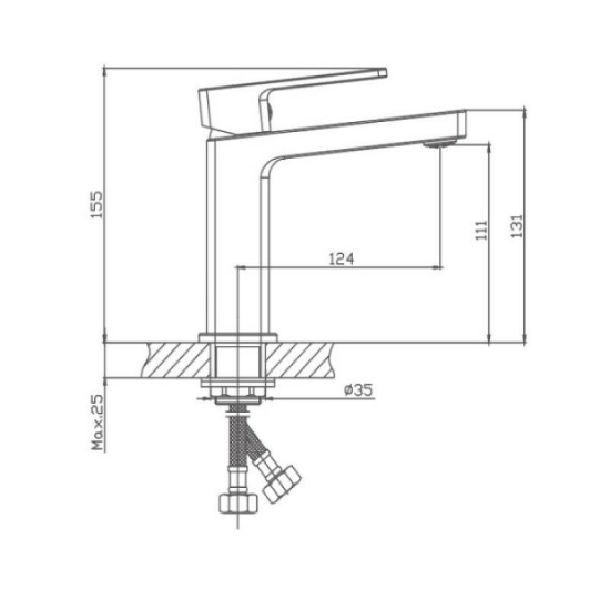Смеситель для раковины Haiba HB10615-7 черный