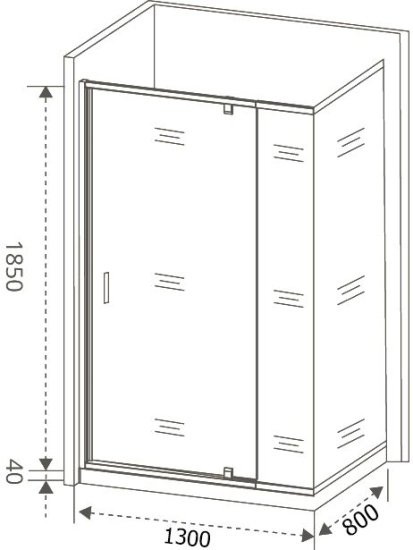 Душевой уголок Good Door Orion WTW-PD+SP-G-CH 130x80