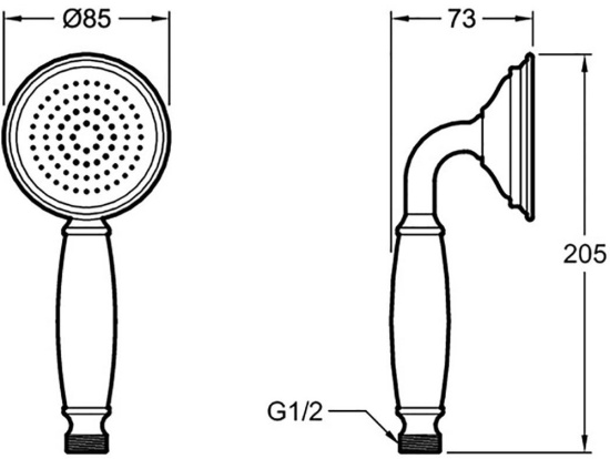 Душевая лейка Jacob Delafon Louise E24366-CP