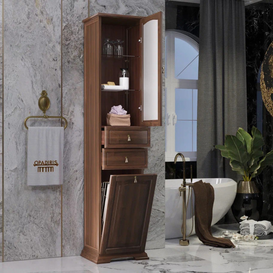 Шкаф-пенал Opadiris Риспекто 40 R с бельевой корзиной, нагал