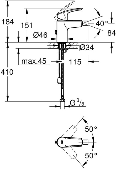 Смеситель для биде Grohe Eurosmart 32927003