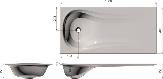 Тумба с раковиной Raval Great 100 L