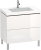 Тумба с раковиной Duravit L-Cube 80, напольная, глянцевая белая