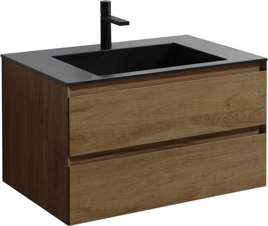 Мебель для ванной Vincea Luka 80 2 ящика, дуб табак