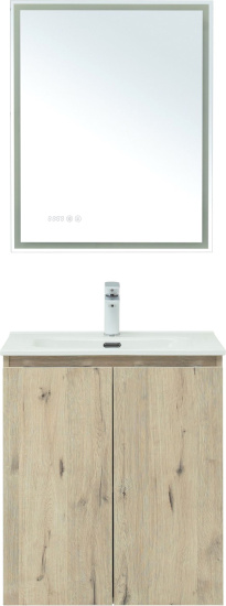 Мебель для ванной Aquanet Алвита new 60 подвесная, дуб веллингтон белый, с дверками