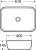 Накладная раковина BelBagno BB2143-P