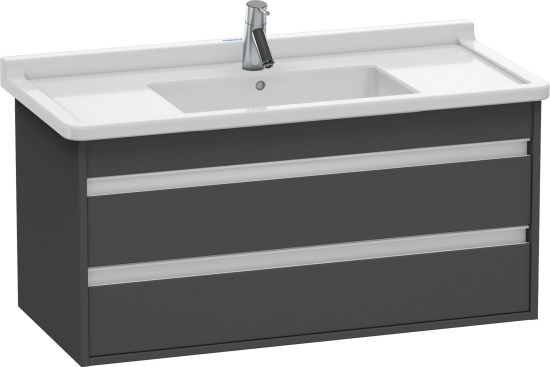 Тумба с раковиной Duravit Ketho 100 графит матовый