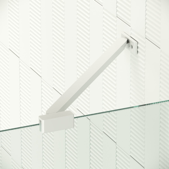 Душевая дверь в нишу Vegas Glass  AFP Retta 110 01 02 L, профиль белый, стекло шиншилла