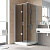 Душевой уголок Vegas Glass GPS-Fis LUX 80*100 01 07 L, профиль белый, стекло графит