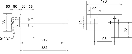 Смеситель для раковины Migliore Kvant 30436 с внутренней частью, черный