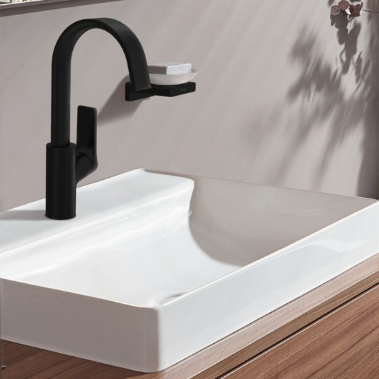 Смеситель для раковины Hansgrohe Vivenis 75032670 матовый черный