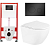 Инсталляция Tece TECEbase K440925 с кнопкой + унитаз подвесной beWash Minimal BKWHR003480