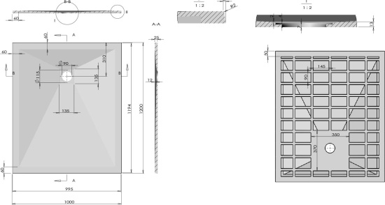 Поддон для душа Vincea VST-4SR1012A 120x100 антрацит
