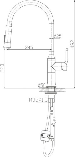 Смеситель для кухни BelBagno BB-LAM38-IN