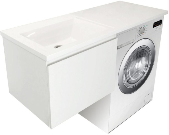 Тумба с раковиной Эстет Dallas Luxe 110 подвесная, 1 ящик, под стиральную машину